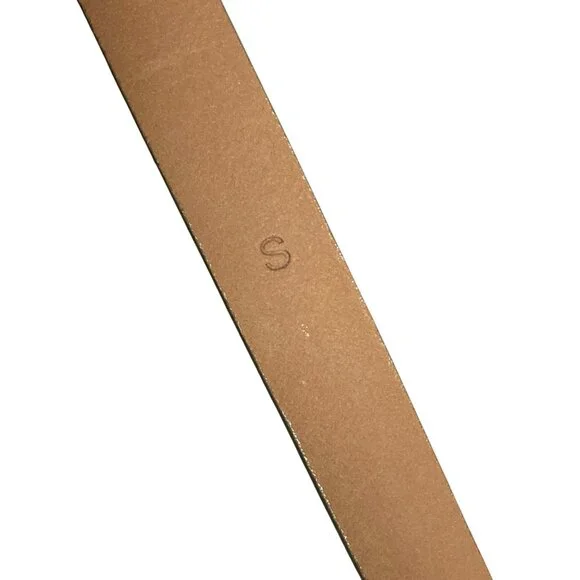 J Crew Metallic Gold Skinny Leather Belt Womens Small Classic Preppy Evening - Picture 6 of 8